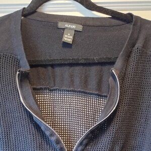 Alfani Women's waffle knit full zip sweater